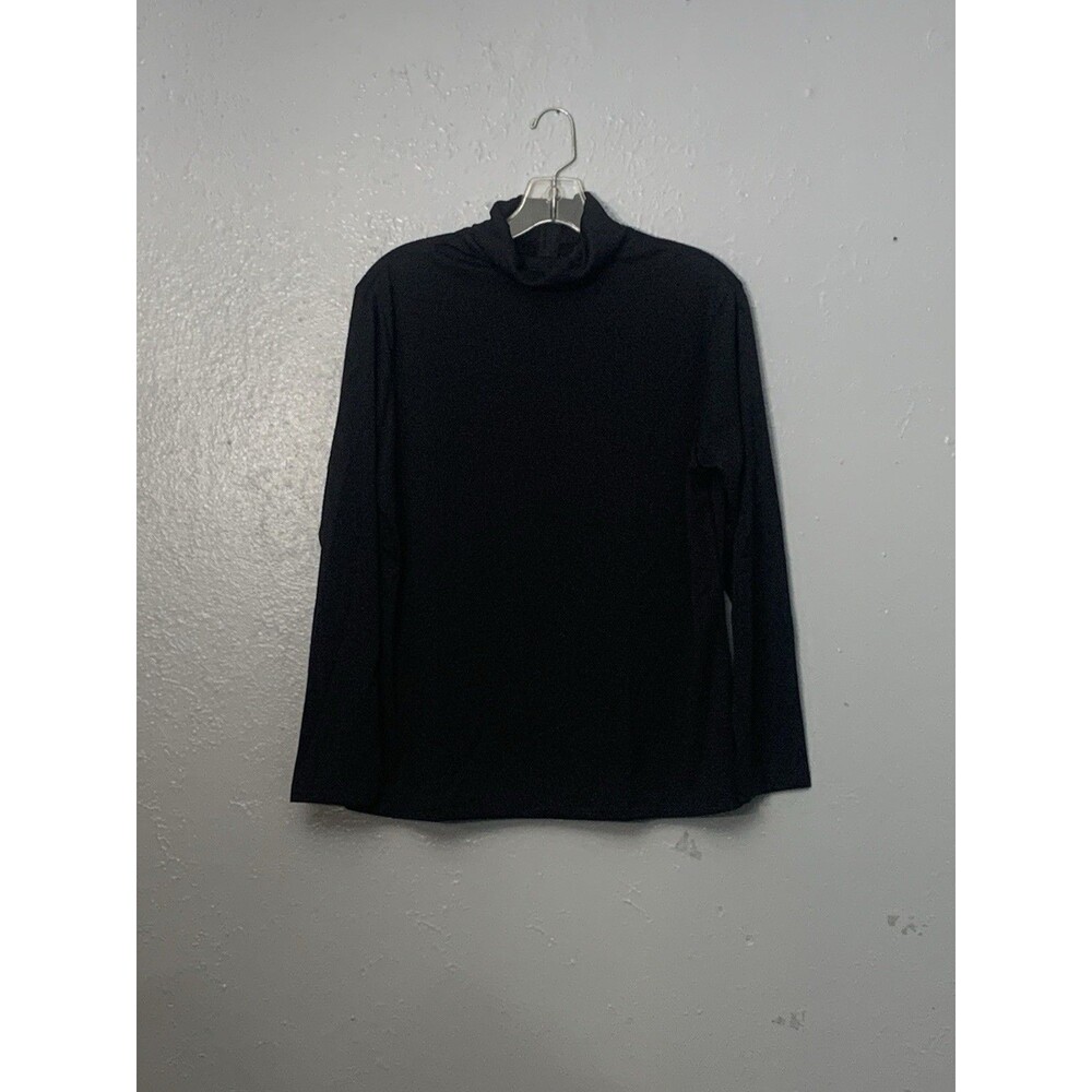 Vicki Wayne’s Women's Turtle Neck Black Blouse Top Size L NOS Vintage